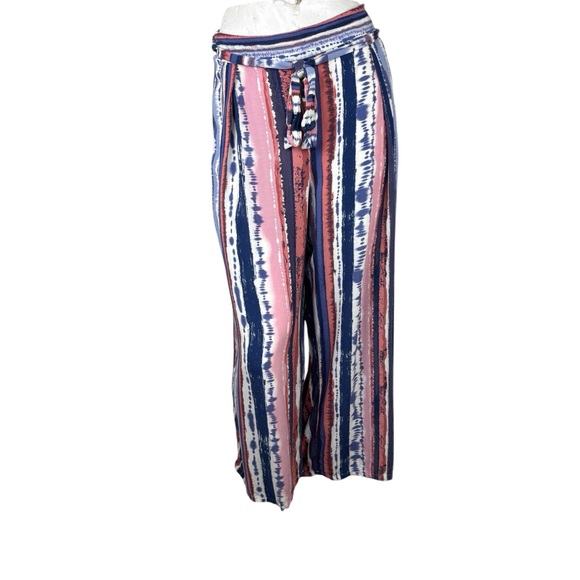 Gypsies & Moondust Pants - Gypsies & Moondust Pants Size XL boho beach vacation colorful tie dye resortwear